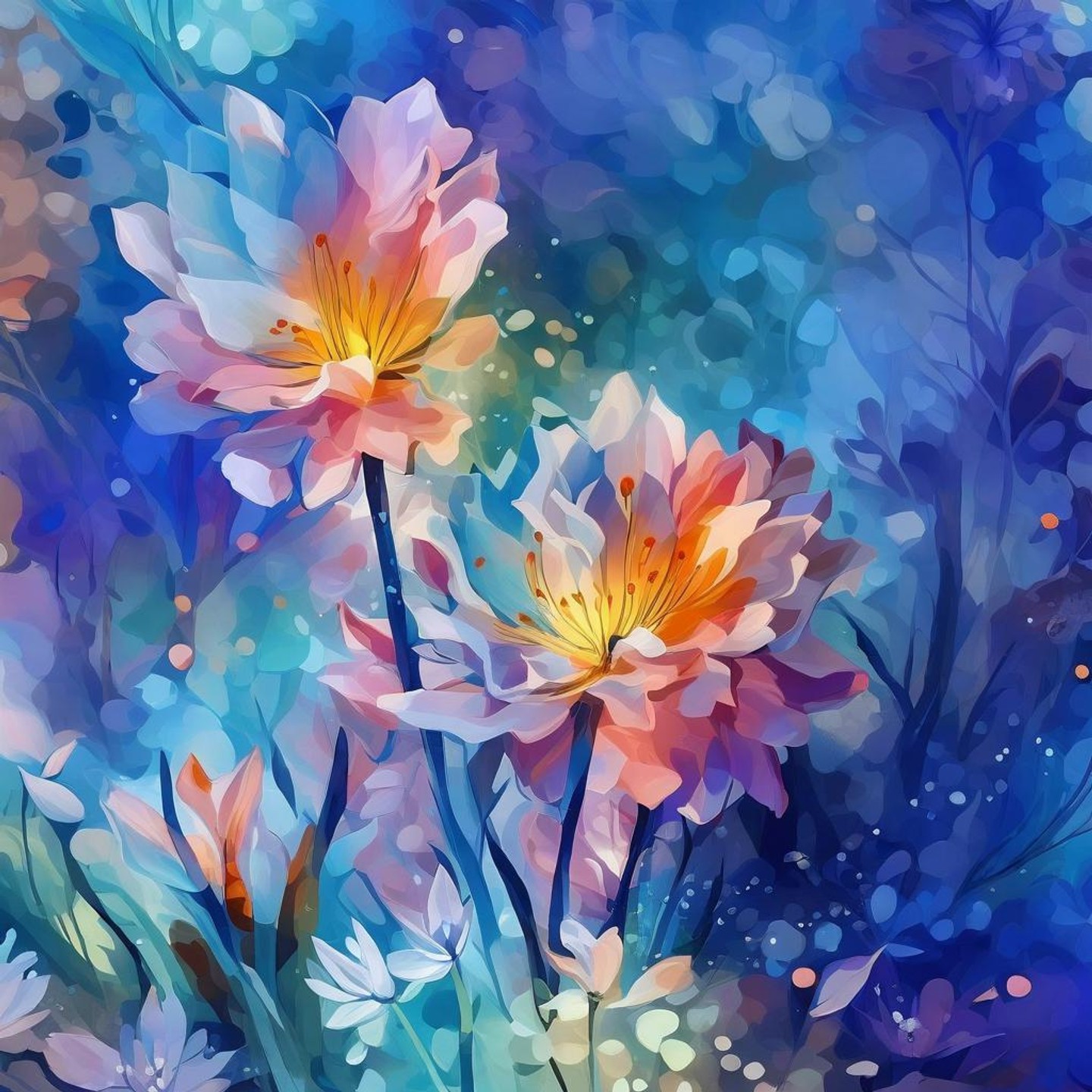 Vibrant Floral Splendour LimeWire