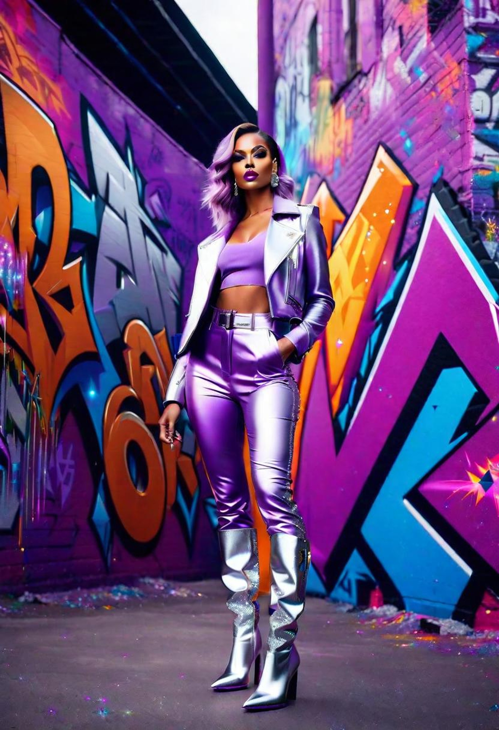 Lilac Goddess Urban Elegance and Diamond Sparkle LimeWire