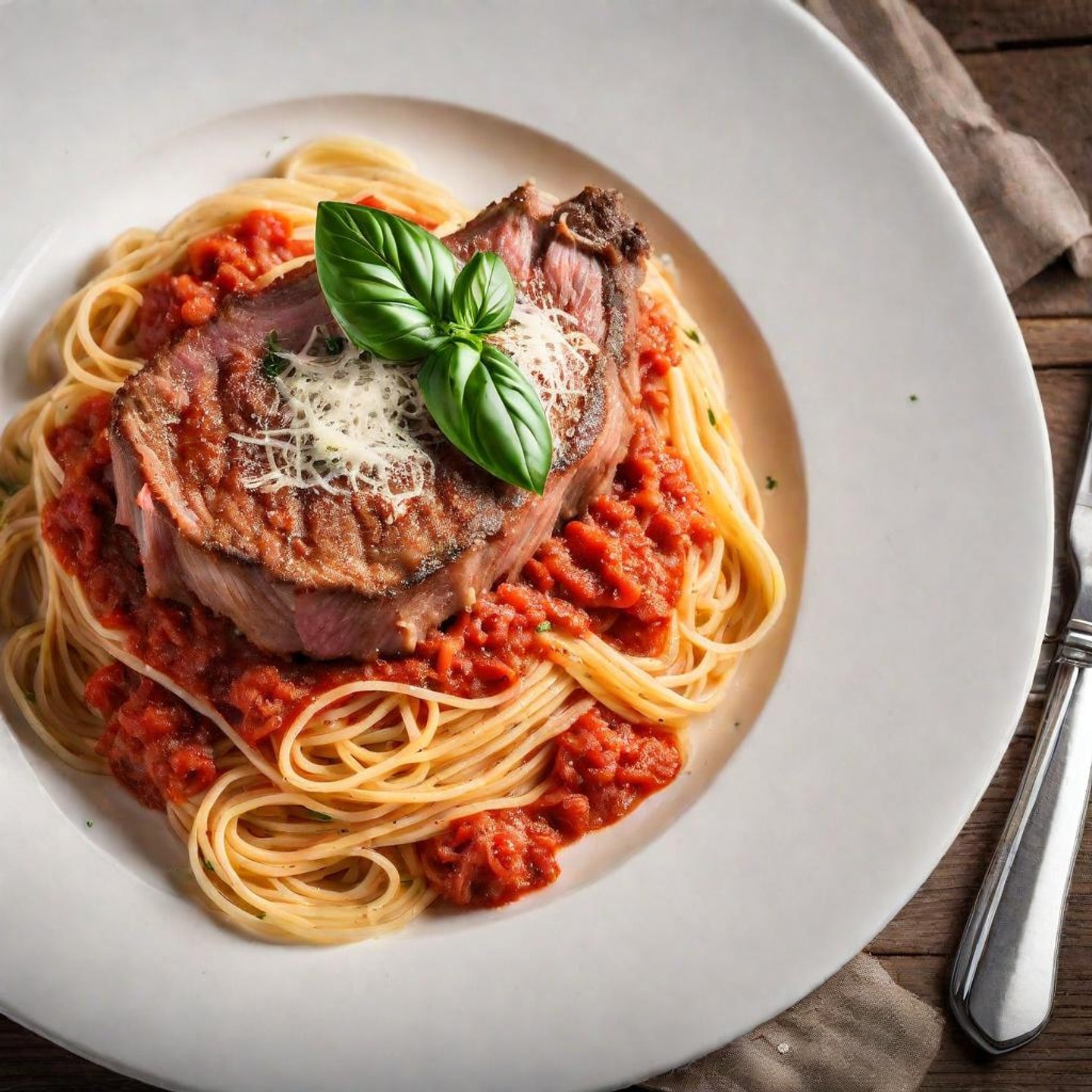 Veal Milanese with Spaghetti Pomodoro and Parmesan Cheese LimeWire